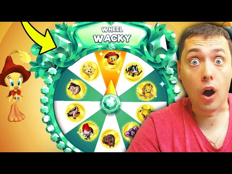 30 GOLDEN TICKETS BIRTHDAY SUIT TWEETY WHEEL OPENING! in Looney Tunes World of Mayhem