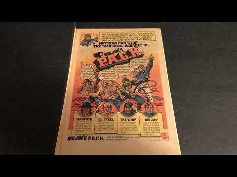 🐺🧔🏻💥💪🔥 Mattel Toys Big Jim 's P.A.C.K. Action Figures Comic book Ad 💥 Mattel 1975🔥🐺🧔🏻