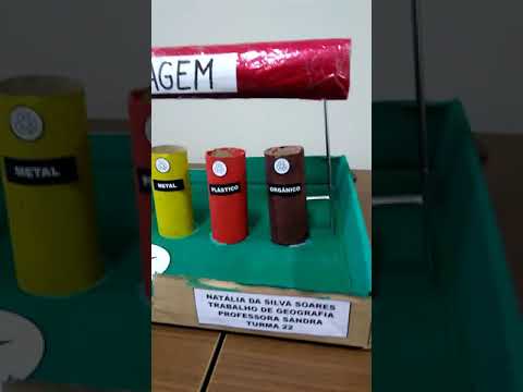 Maquete do trabalho sobre reciclagem