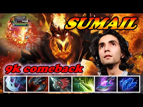 Sumail Shadow Fiend very high DPS 9k comeback | Immortal Best Ranked Gameplay