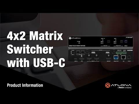 Atlona AT-OME-MS42 4 x 2 HDMI matrix switch with USB-C