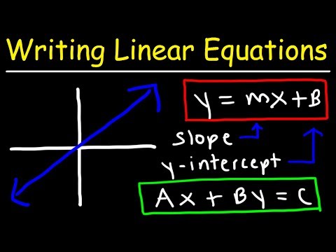 Writing Linear Equations Given Two Points In Standard Form & Point Slope Form Video