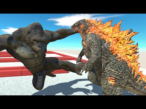 DEATH RUN GODZILLA 2021 VS KING KONG - Animal Revolt Battle Simulator