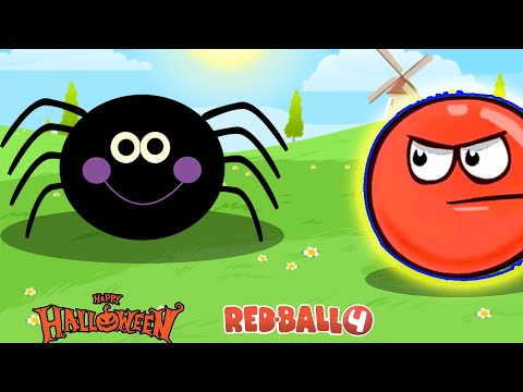 Red Ball 4 Bossy Halloween Fight Moon vs Factory