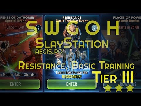 SWGOH Resistance, Basic Training, Tier 3
