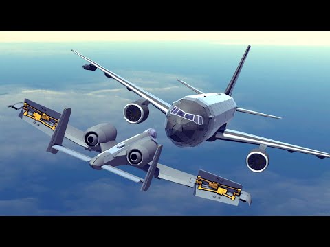 Midair Collisions, Air vs Ground Combat & Helicopter Shootdowns #17 | Besiege