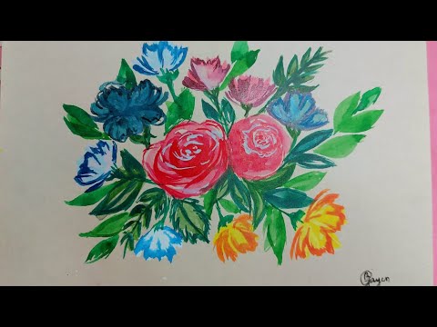 Flower drawing with watercolor | Bidisha's art gallery #art #artist