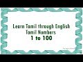 1 To 100 Tamil Numbers Learn Tamil Through English