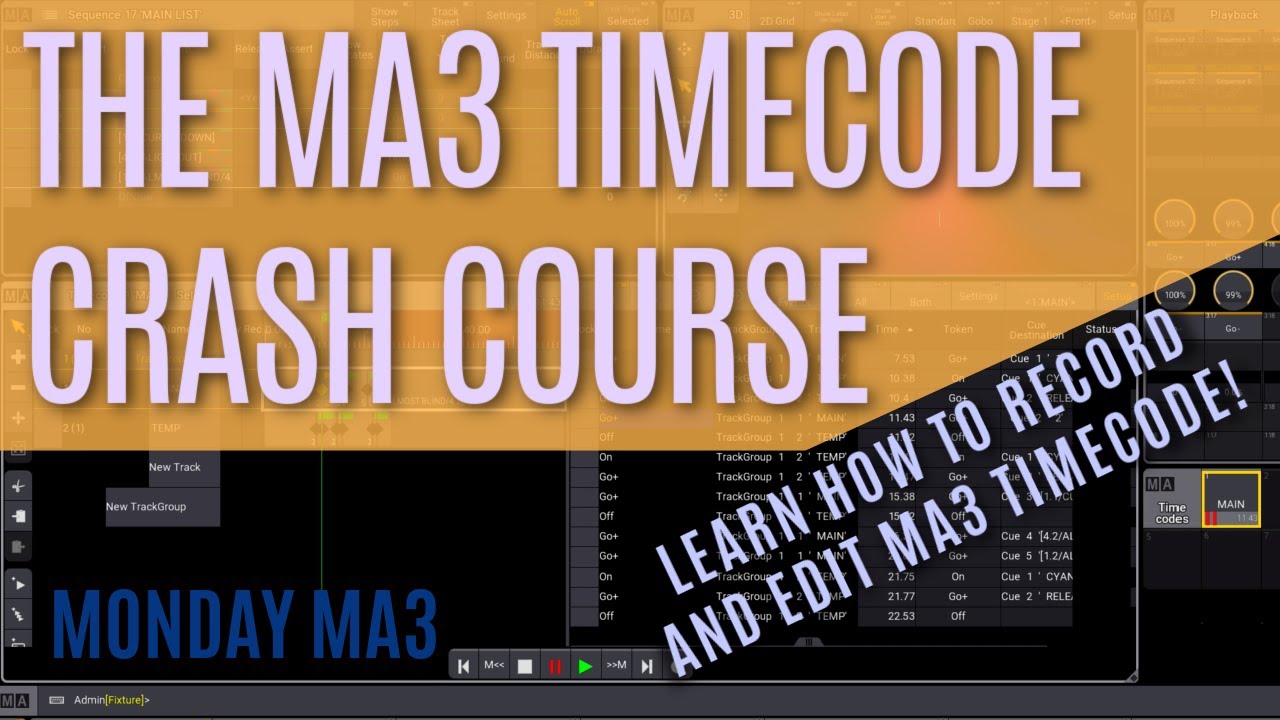 The MA3 Timecode Crash Course! Learn How To Record, Edit, and Playback Timecode in Only 8 Minutes!