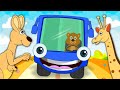 Blue Bus Wheels On The Bus Nursery Rhymes Hooplakidz For Kids