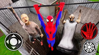 Last To Fall Wins - SpiderMan Battle in Granny House