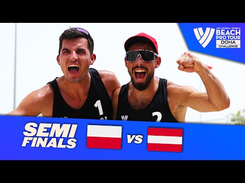 Bryl/Losiak vs. Ermacora/Pristauz - Semi-Final Highlights of Doha 2022 #BeachProTour
