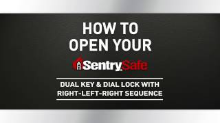 How to Open a Sentry®Safe Combination Dial and Dual Key Fire Safe, with Right-Left-Right Sequence
