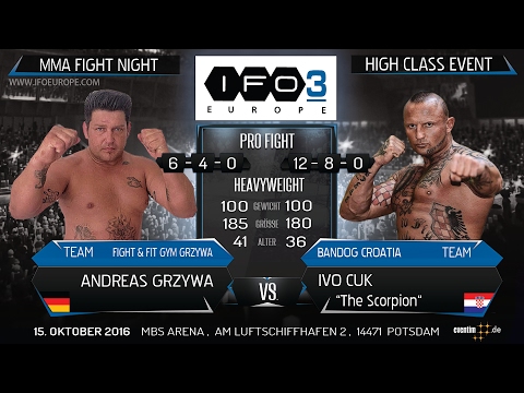 IRON FIGHTERS 3 O. - IVO CUK  "The Scorpion" vs. ANDREAS GRZYWA - !- HIGH CLASS EVENT - PRO Fight