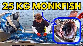 25 KG Monkfish Bites Onto Saithe Caught in Net (#6)