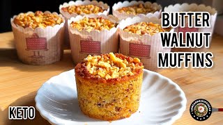 Easy Butter Walnut Muffins | Coconut flour | Soft, Moist, Buttery & Nutty | Super Easy