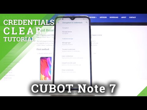How to Clear Credentials on CUBOT Note 7 – Remove Licenses