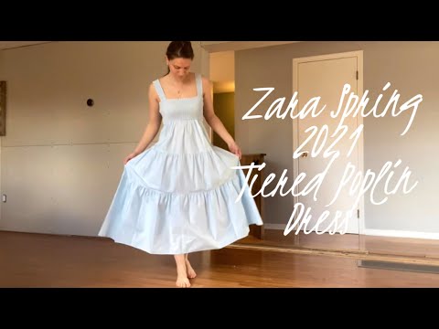 Zara 2021 Spring Collection - Tiered Poplin Dress