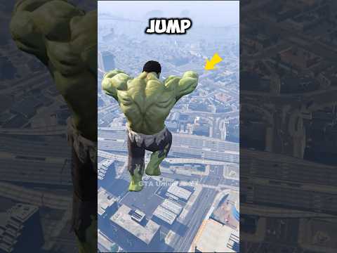 If You Jump from the Tallest Building as Hulk in GTA Games? #gta