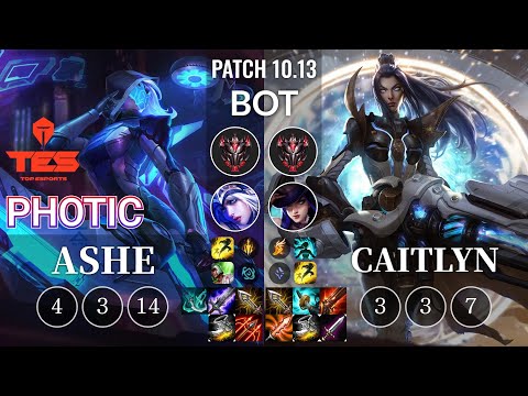 TES Photic Ashe vs Caitlyn Bot - KR Patch 10.13
