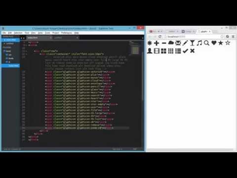 bootstrap 3   all glyphicons   1 to 40 720p