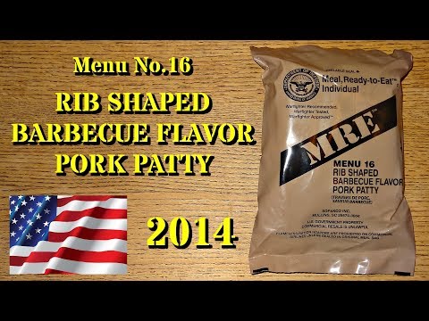 MRE Review: 2014 Menu No.16 Rib Shaped Barbeque Flavor...