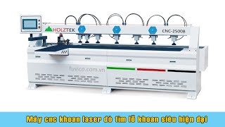 Máy khoan laser 1 đầu, giải pháp khoan cho ván công nghiệp