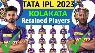 IPL 2023 | KKR Retained Players 2023 | Kolkata Knight Riders Squad | TATA IPL 2023