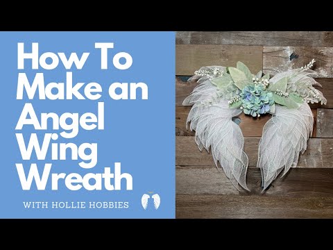 Angel Wing Wreath with Heart Frame/ Angel Wing Wreath Tutorial/ How To Make an Angel Wing Wreath