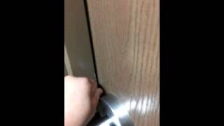 How unlock a locked bathroom door