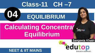 Equilibrium | Ep-4 | Calculating Concentrations at equilibrium | Class 11 | Chapter 7 | CHEMISTRY