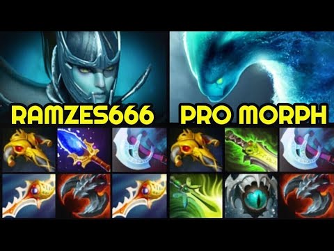 RAMZES666 Double Rapier Phantom Assassin vs Full Slotted Try Hard Morphling Dota 2