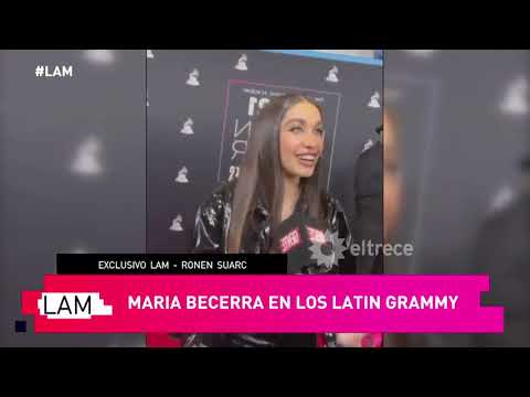 María Becerra's remarks at the Latin Grammys, interviewed by Ronen Suarc