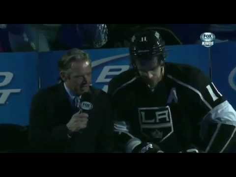 Vancouver Canucks @ Los Angeles Kings Shootout + Kopitar interview - 1/28/2013 - 2:3