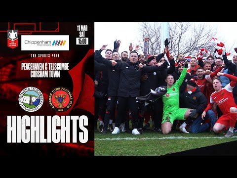 Peacehaven & Telscombe FC 1 V 1 Corsham Town FC - FA Vase Sixth Round Match Highlights