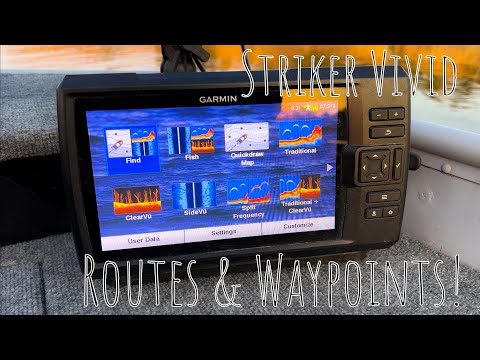 How to use the Garmin Striker Vivid 9SV to create Routes!