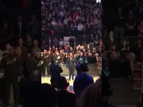 Corey Glover sings the National Anthem at the Garden NYC