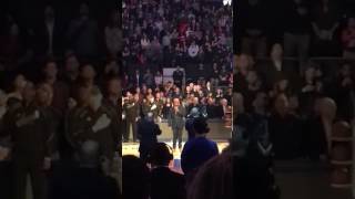 Corey Glover sings the National Anthem at the Garden NYC