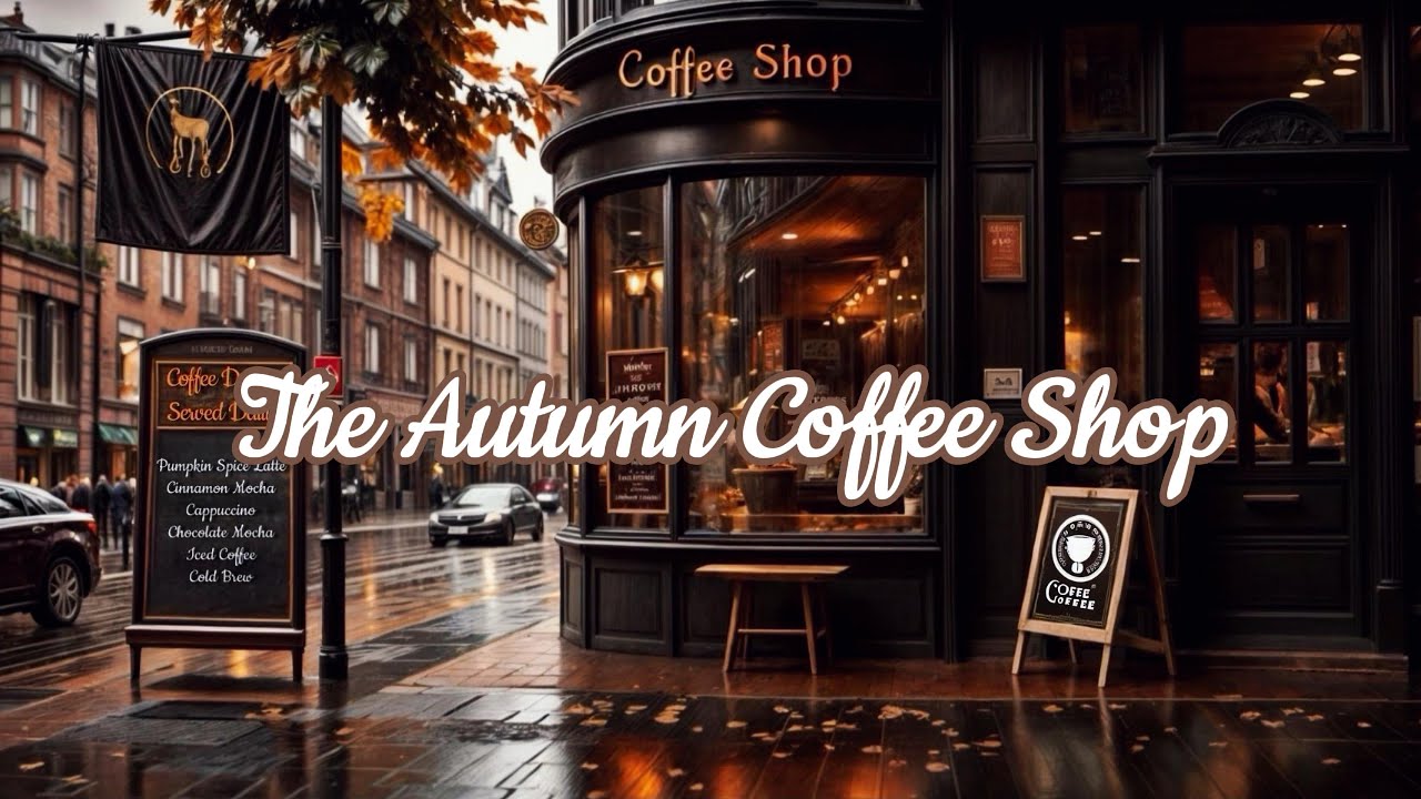 Cozy Corner Coffee Shop | Autumn Ambience with Rain and Relaxing Music