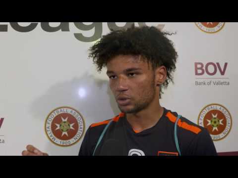 Striker Lee Angol on baging brace in Malta