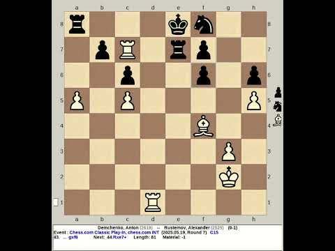 Demchenko, Anton vs Rustemov, Alexander | Chess com Classic Play In 2025, INT