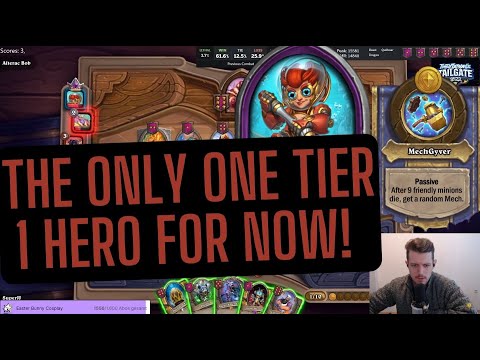 THE ONLY ONE TIER 1 HERO FOR NOW! SUPERJJ HEARTHSTONE BATTLEGROUNDS