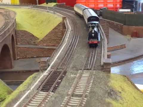 The HORNBY is, NBR C Class (LNER Class J36) No.673 'Maude' was running on OO Gauge Layout.