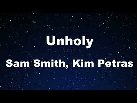 Karaoke♬ Unholy - Sam Smith, Kim Petras 【No Guide Melody】 Instrumental
