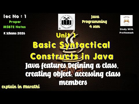 Java Featuresdefining A Class Creating Object Accessing Class Members Java Programming Sem 4