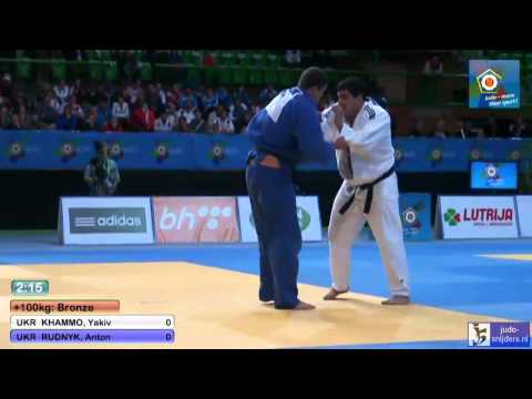 Judo 2013 European Championships Juniors: Khammo (UKR) - Rudnyk (UKR) [+100kg] bronze