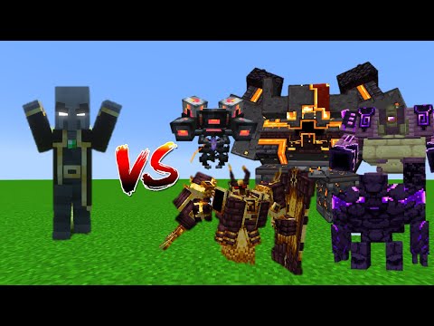 Meteorcaller(Salmon's Genesis) Vs L_Ender's Cataclysm Bosses - Minecraft Mob Battle