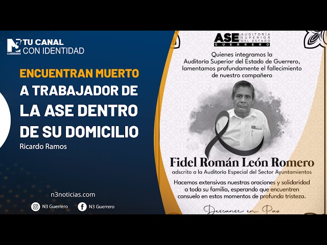 Encuentran muerto a trabajador de la ASE dentro de su domicilio