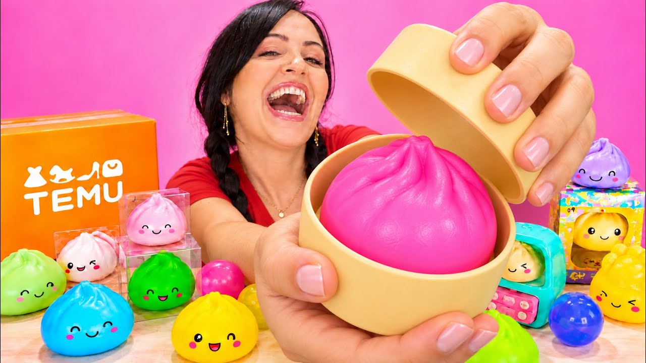 Abriendo los Squishy VIRALES de TEMU 😍 Sandra Cires Vlog
