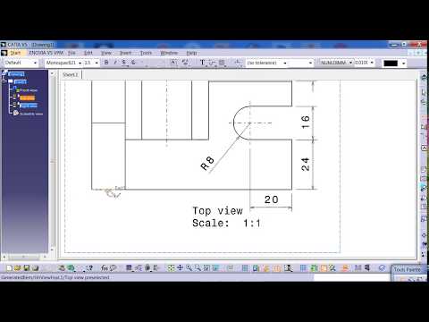 CATIA V5 Beginner Tutorial | Drafting Drawing